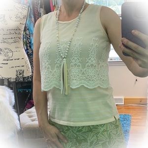 💕Beautiful Peach & White Striped JCrew Top💕